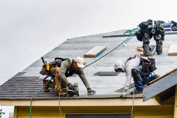 Professional Gutter Installation technician working in South River, NJ